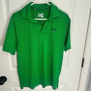 Men’s green Under Armour Codeblack polo - Medium